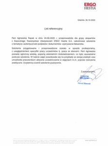 Opinia o szkoleniu grafologicznym